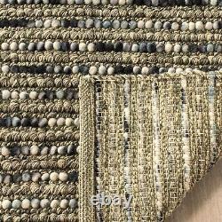 Bohemian Collection 2'6 x 6' Grey/Multi BOH525K Handmade New Zealand Wool &