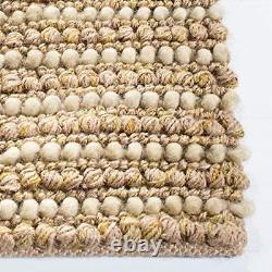 Bohemian Collection 4' x 6' Beige / Multi BOH525F Handmade New Zealand Wool &