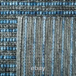Bohemian Collection 8' Square Dark Blue/Multi BOH525G Handmade New Zealand Wo