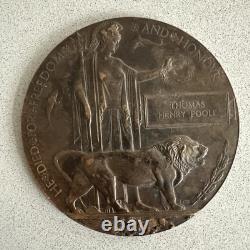 British WW1 Medals Memorial Plaque Death Penny New Zealand Pioneer Battalion (M)