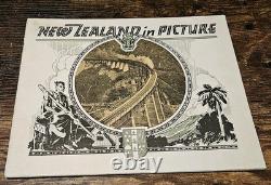 C1920 New Zealand Pictorial with Large Map 32 Pages Souvenir Tiki