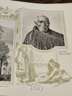 C1920 New Zealand Pictorial with Large Map 32 Pages Souvenir Tiki