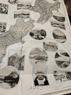 C1920 New Zealand Pictorial with Large Map 32 Pages Souvenir Tiki
