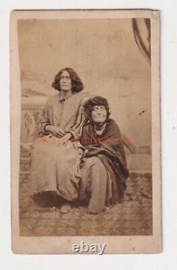 CARTE de VISITE CDV 1860's NEW ZEALAND PAIR OF MAORI WOMEN 13