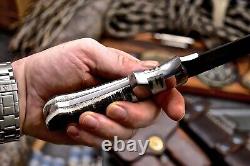 CFK Handmade 154CM Custom FOREST MOON Scrimshaw New Zealand Red Stag Blade Knife