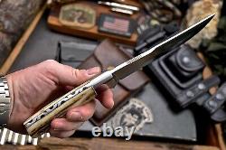 CFK Handmade AUS-8 Custom Vintage New Zealand Red Stag Antler Hunting Knife Set