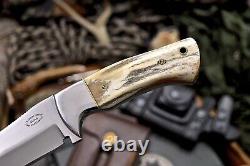 CFK Handmade AUS-8 Custom Vintage New Zealand Red Stag Antler Hunting Knife Set