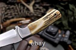 CFK Handmade AUS-8 Custom Vintage New Zealand Red Stag Antler Hunting Knife Set