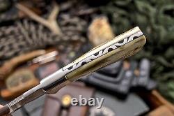 CFK Handmade AUS-8 Custom Vintage New Zealand Red Stag Antler Hunting Knife Set