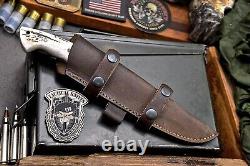 CFK Handmade D2 Custom New Zealand Red Stag Antler Hunting Skinner Sport Knife