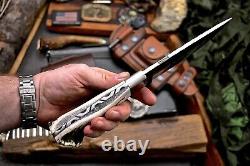 CFK Handmade DC53 Custom New Zealand Crown Stag Antler Hunting Skinner Knife Set