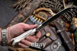 CFK Handmade DC53 Custom New Zealand Red Stag Antler Hunting Skinner Knife