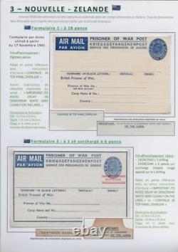 COLLECTION Entire Postal Stationery POW WW2 Part 3 NEW ZEALAND Prisoners Airplane