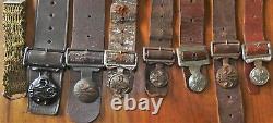 COLLECTION of 8 various Boy Scout Uniform BELTS NEW ZEALAND Worn 1920 1967