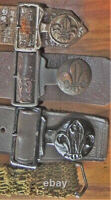 COLLECTION of 8 various Boy Scout Uniform BELTS NEW ZEALAND Worn 1920 1967