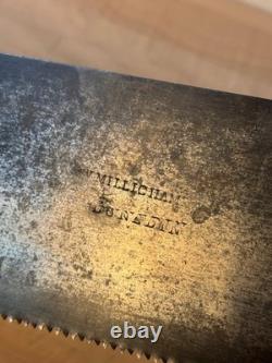 C. 1860's WILLIAM MILLICHAMP Dunedin New Zealand Sawmaker John Spear No. 7 Handle