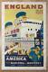 C. 1932 Matson Line England In 28 Days From Australia New Zealand Poster Brindle