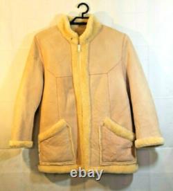 Canterbury Sheepskin Coat Collection of New Zealand Full Zip Suede Jacket Sz 18