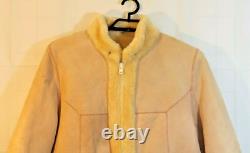 Canterbury Sheepskin Coat Collection of New Zealand Full Zip Suede Jacket Sz 18