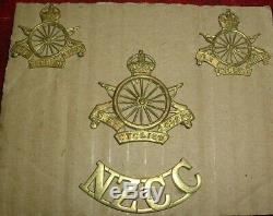 Cap Badges-original Ww1 New Zealand Cyclist Corps Cap Collars & Title Set