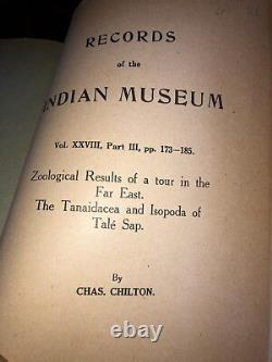 Charles Chilton New Zealand Zoology Papers 1906-1926 UNIQUE collection 61 Papers