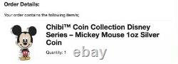 Chibi Coin Collection Disney Series Mickey Mouse 1oz Silver Coin CONFIRMED