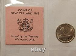 Coins of New Zealand 1965, Uncirculated Coins set, Made by the Royal Mint, London