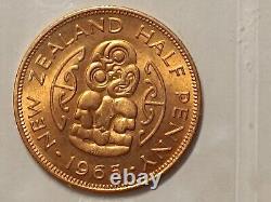Coins of New Zealand 1965, Uncirculated Coins set, Made by the Royal Mint, London