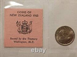 Coins of New Zealand 1965, Uncirculated Coins set, Made by the Royal Mint, London