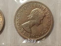 Coins of New Zealand 1965, Uncirculated Coins set, Made by the Royal Mint, London