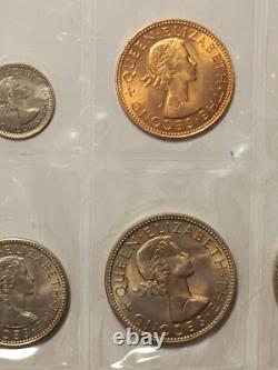 Coins of New Zealand 1965, Uncirculated Coins set, Made by the Royal Mint, London