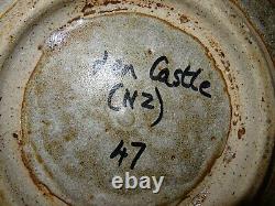 Collectable LEN CASTLE New Zealand Studio Pottery large 10.5 Bowl / Dish