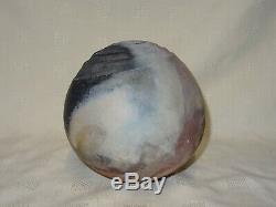 Collectable RAY ROGERS New Zealand Studio Pottery Raku Fired Spherical Vase