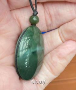 Collectible Nz Maori Chatoyant Flawless Pounamu Greenstone Nephrite Jade Pendant