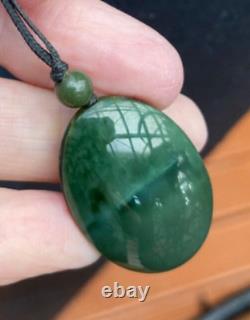 Collectible Nz Maori Chatoyant Flawless Pounamu Greenstone Nephrite Jade Pendant