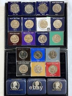 Collection Of 21 Coins NZ One Dollar /QUEEN 1967/1986 British Commonwealth Games