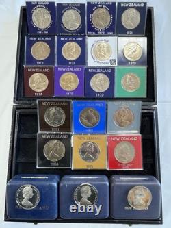 Collection Of 21 Coins NZ One Dollar /QUEEN 1967/1986 British Commonwealth Games