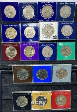 Collection Of 21 Coins NZ One Dollar /QUEEN 1967/1986 British Commonwealth Games