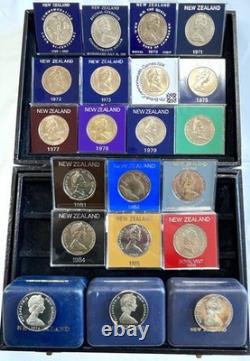 Collection Of 21 Coins NZ One Dollar /QUEEN 1967/1986 British Commonwealth Games