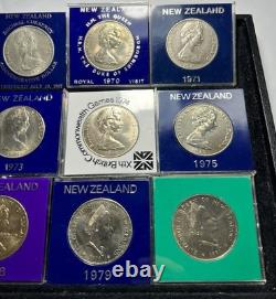 Collection Of 21 Coins NZ One Dollar /QUEEN 1967/1986 British Commonwealth Games