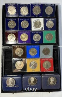 Collection Of 21 Coins NZ One Dollar /QUEEN 1967/1986 British Commonwealth Games
