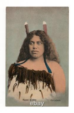 Colourised postcards with Maori imagery including Chiefs Rewi & Mohi (1900s)