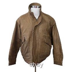 Cooper New Zealand Outback Mens Leather Bomber Jacket XL Brown NZO Collection