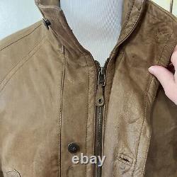Cooper New Zealand Outback Mens Leather Bomber Jacket XL Brown NZO Collection