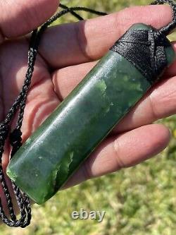 Core MARSDEN JADE New Zealand Maori Pounamu Nephrite STRAIGHT Bound Toki Adze