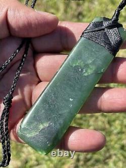 Core MARSDEN JADE New Zealand Maori Pounamu Nephrite STRAIGHT Bound Toki Adze