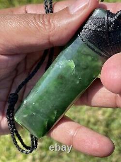 Core MARSDEN JADE New Zealand Maori Pounamu Nephrite STRAIGHT Bound Toki Adze