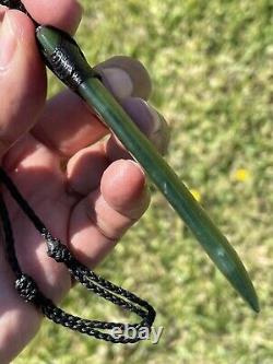 Core MARSDEN JADE New Zealand Maori Pounamu Nephrite STRAIGHT Bound Toki Adze