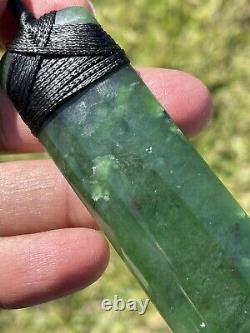 Core MARSDEN JADE New Zealand Maori Pounamu Nephrite STRAIGHT Bound Toki Adze