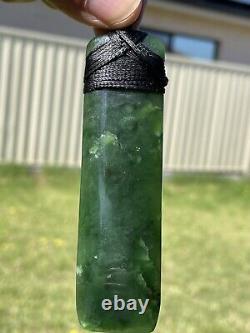 Core MARSDEN JADE New Zealand Maori Pounamu Nephrite STRAIGHT Bound Toki Adze